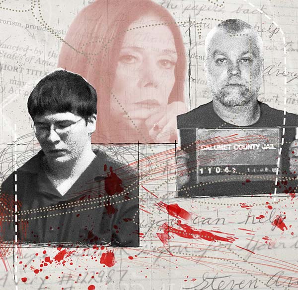 Foto de adolescente do Brendan Dassey, e outra foto mais atual.