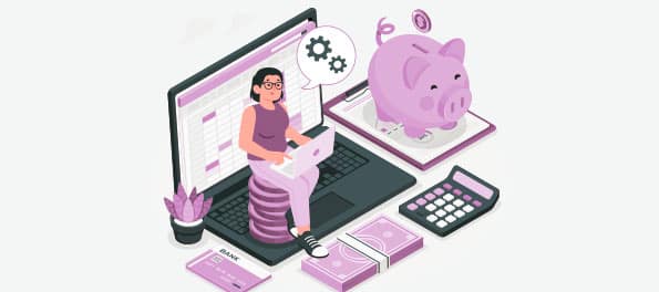 Ilustração sobre o conceito de gestão financeira. Ilustração sobre o conceito de gestão financeira.