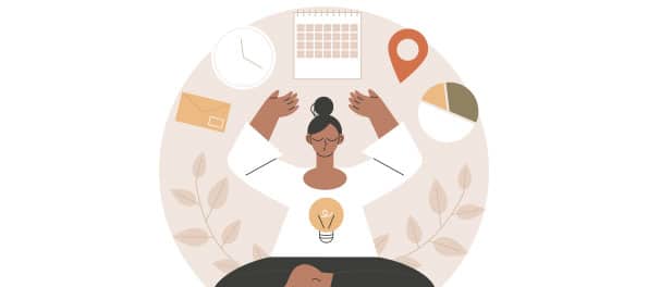 Ilustração representando o conceito de organização e autonomia. Ilustração representando o conceito de organização e autonomia.