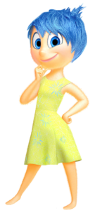 Personagem Alegria do filme Divertidamente da Disney Pixar.