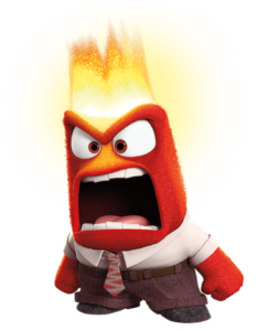 Personagem Raiva do filme Divertidamente da Disney Pixar.