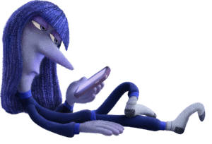 Personagem Tédio do filme Divertidamente da Disney Pixar.