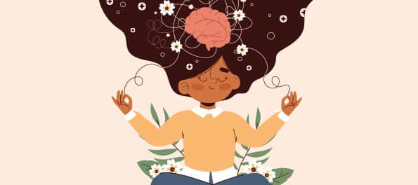 Ilustração de uma pessoa lidando com a ansiedade.